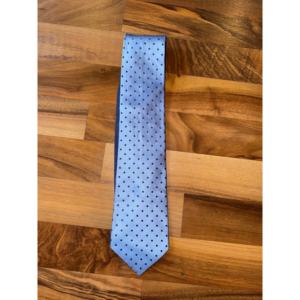 Tommy Hilfiger Necktie Mens‎ OS Blue Polka Dot Excellent Silk Classic Business